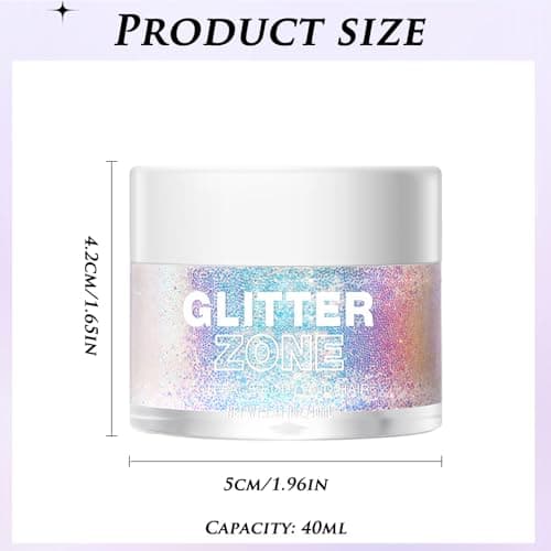 Paillettes Visage 40ml Glitter Body Gel Maquillage Festival Paillette pour Cheve Gel Paillettes Corps