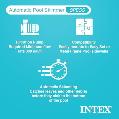 Intex Skimmer de Surface Deluxe pour autostable ou Tubulaire