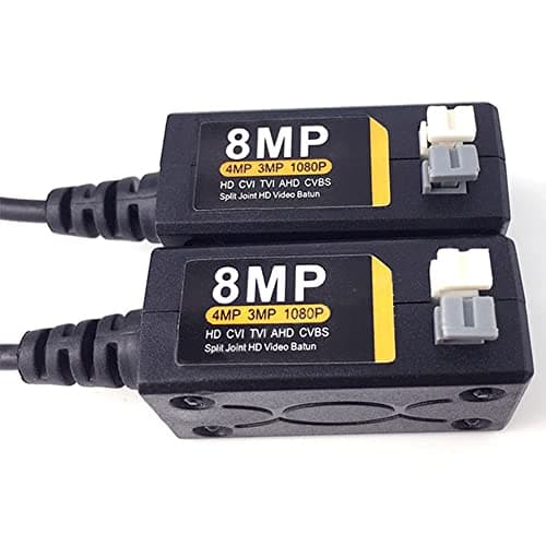 Erpmlyo 1Set HD BNC Video Balun 8MP 1080P 720P Émetteurs-Récepteurs UTP Cat5 HD CVI TVI AHD Pièces de Rechange Accessoires pour CAMÉRA