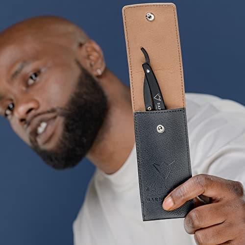 Sapiens Barbershop Kit Rasage Homme - Kit Rasoir Barbier avec Rasoir Coupe Choux Barbe + Gel de Rasage Transparent + 120 Lames Derby (1 an de rasage)