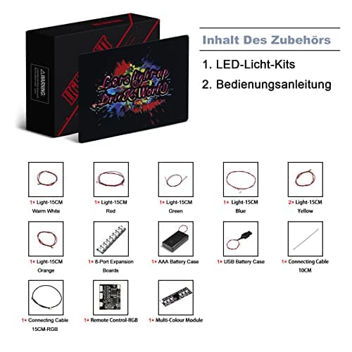 Jeu d'éclairage LED pour Lego 76191 Marvel Le Gant de l’Infini –Thanos, Set d'éclairage LED de décoration pour Lego Thanos Gant avec télécommande RVB, Base de Couleur Interchangeable (No Lego)