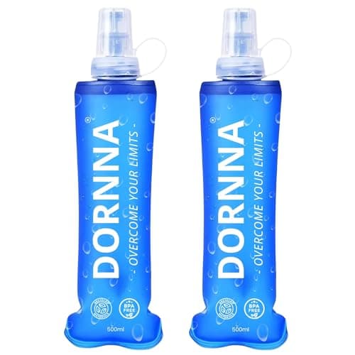 DORNNA® Gourde Souple Sans BPA 2PCS - Flasque Running, Soft Flask, Bouteille d'eau pour Sport Utilisation Hydratation en Extérieur. (500 ML - 2 pcs)