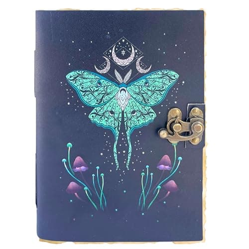 Urban Leather Papillon Journal intime vintage pour homme et femme pour écrire, dessin d'artiste, carnet de croquis, carnet de voyage, carnet de notes pour elle et lui, couverture épaisse non doublée