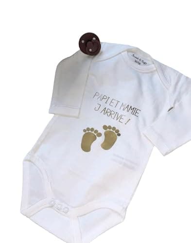 Body papi mamie j'arrive/Body annonce grossesse/annonce grossesse/body pour papi et mamie/body personnalisé