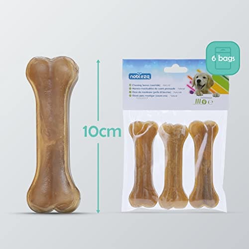 Nobleza - OS Pure OS Pressé pour Chien 660g, 10cm * Pack de 18, Os à Mâcher pour Chien, os a Macher Chiot