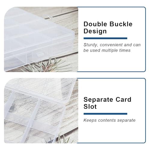 28 Grilles Boite Rangement Diamond Painting,Boite Rangement Perles En Plastique, Boite Rangement Perles Diamant, Non Amovible, Boite Diamond Painting Rangement pour Peinture Diamant, Perles