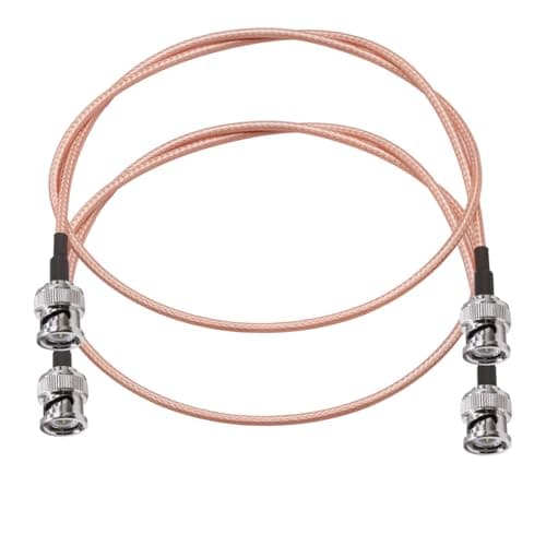 TUOLNK Câble BNC RG316 BNC mâle à BNC mâle, câble d'extension d'antenne coaxiale pour CCTV/caméra/DVR, câble coaxial BNC 50 Ohm 1.64ft 2PCS