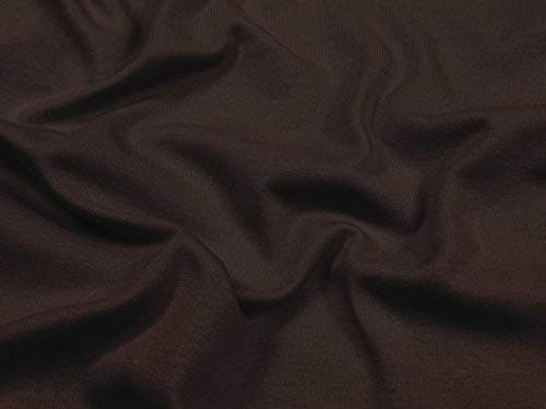 Soimoi Dark Brown 4 Way Extensible Coton Jersey Tissu À Coudre Par La Cour Solide Bricolage Vêtements Fournitures 64 Pouces De Large