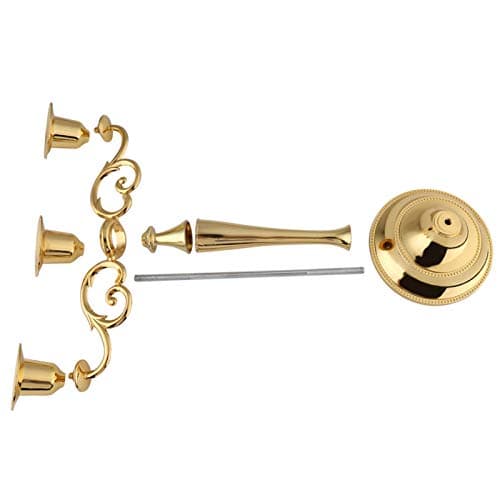 Bougeoir, Stable de Haute qualité de sécurité 3 Bras Chandelier, décoration de la Maison décoration élégante pour Table Mariage/Salle à Manger/fête Maison(Gold)