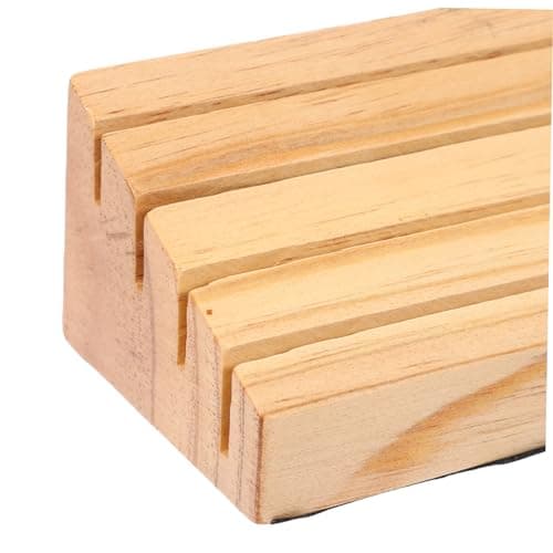 HONMEET Poker Support Titulaire De La Carte en Bois Bois Place Titulaire De La Carte Titulaire De La Carte De Titulaires De Cartes À Jouer pour Adultes Plateau De Cartes en Bois