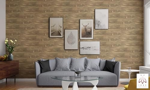 I K H E MALARKA Lot de 12 panneaux de plafond en polystyrène, aspect bois, panneaux muraux, décors, imitation bois, revêtement mural, 3 mm d'épaisseur - 100 x 16,7 cm - 2 m2 - Panneau imprimé 104