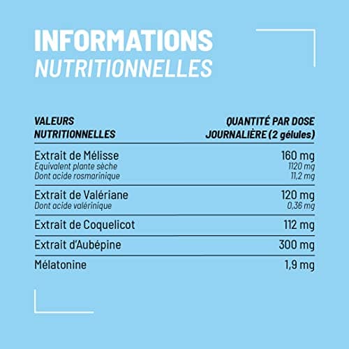 Nutripure | Pure Sommeil 1,9mg | Complément alimentaire pour l’endormissement | Evite les insomnies | Mélatonine, plantes naturelles, Extrait de mélisse bio & valériane | Vegan | 60 gélules | France