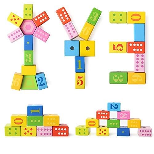 BOHS Perles de laçage Chenille - Tout-Petit apprend Le comptage, Les nombres et Les Formes - Jouets de motricité Fine pour bébés Enfants