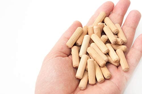 Chevilles en bois pour travaux manuels - 10 ou 20 ou 30 pièces - Assortiment de chevilles cannelées - Pour meubles - Bois de hêtre - Solide et épais - Choisissez votre taille et votre taille