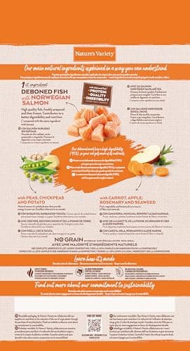 Nature's Variety Selected - Croquettes pour Chats Adultes - Sans céréales - au Saumon norvégien sans arêtes - 1,25kg