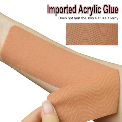 ANAMPION Tape Kinesiologie 3 Rouleaux, 5cm*5m Bande Kinesiologie Tape pour la Physique, Imperméable Kinesio Tape pour Les Douleurs du Genou, Coude et l'épaule (Noir+Bleu+Couleur rose)