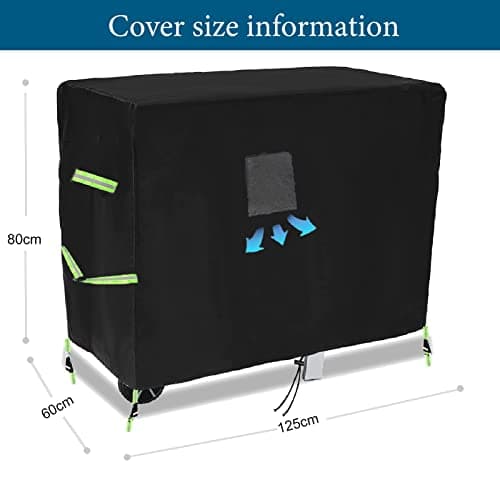 Housse de Protection pour Plancha,L125 x l 60 x h 80 cm,Desserte,Couverture de Protecion Barbecue,Bâche Imperméable en Polyester avec Élastique de Serrage,pour Plancha Desserte (Taille Moyen)