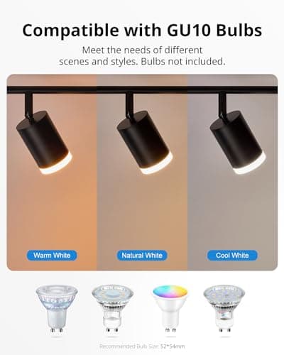 Gr4tec Plafonnier 6 Spots LED Noir, Moderne Luminaire Plafonnier LED Orientable, Éclairage de Plafond Spot Pivotant, Plafonnier Spot GU10 pour Cuisine Salon Chambre (Sans Ampoule)