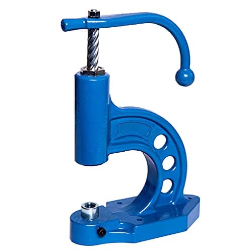 Set de presses à broche comprenant une presse à broche (broche rotative), un outil à bouton-pression et 50 boutons-pression à ressort S en acier (doré, 12,5 mm)