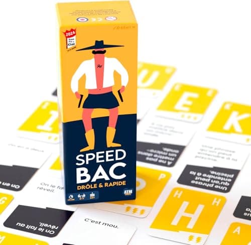 ATM Gaming Speedbac - Jeu de société Famille et Amis - Parfait pour Mettre l'ambiance - 2 à 7 Joueurs - Grand Prix du Jouet 2024