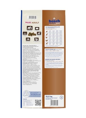 bosch HPC Maxi Adult - Aliments secs pour chiens adultes de grandes races (à partir de 25 kg) - 1 x 15 kg