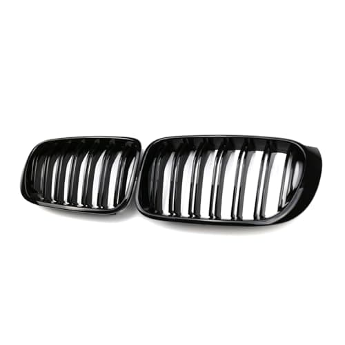 Hengjiayao F25 F26 Calandre pour BMW X3 X4 F25 F26 2014-2018 ABS Grille Noir Brillant Double Pont Sport Lattes (For F25 2014-2018)