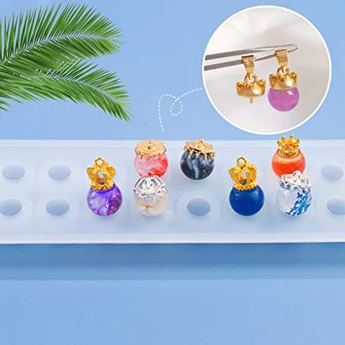 FineInno Moule en Résine Boule, Moule Silicone Sphère Resin Mold, Mould Epoxy de Cristal Ball pour la Fabrication de Bijoux, DIY Pendentif Bracelet Colliers