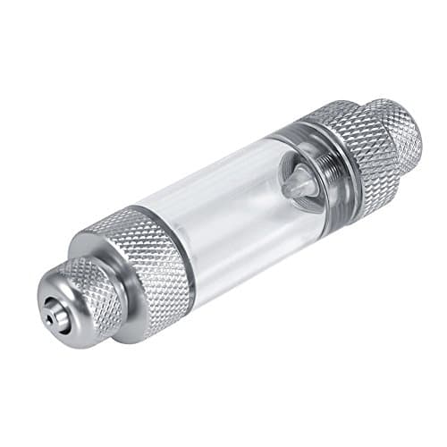 Compteur En Bulle De CO2 En Ligne Aquarium Avec Clapet Anti-Retour En Aluminium Simple Double Tête Non-Retour Bulle Counter Fish Tank Outil ( Double Head )