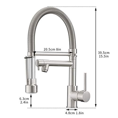 AIMADI Mitigeur Cuisine Robinet de Cuisine Avec Douchette Mitigeur Evier Cuisine Robinet Cuisine Mitigeur Cuisine Avec Douchette Nickel Brossé