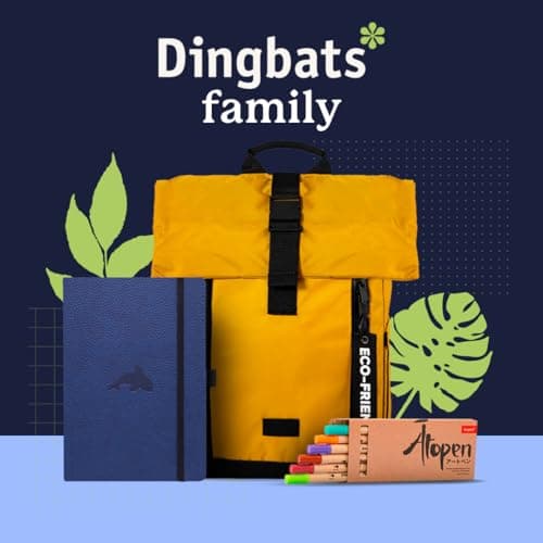 Dingbats* - Faune Carnet de Notes A4 Extra-large Ligné - Couverture Rigide, Journal en Cuir PU - Fermeture élastique, Porte-stylo, Marque-page