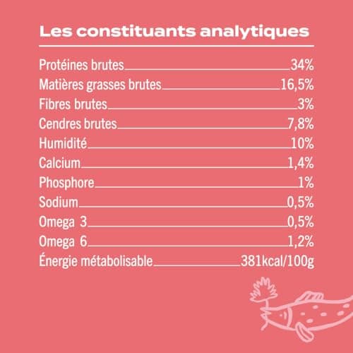 Franklin – Croquettes pour Chien – Gamme Protéinée – avec 70% de Saumon – Mono-protéine – sans Céréales – Peau et Pelage – Forme Triangle 11mm – 6 kg