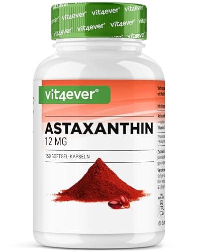 Astaxanthine 12 mg Depot - 150 capsules softgel - A partir de microalgues Haematococcus Pluvialis pures - Biodisponibilité optimisée avec de la vitamine E et de l'huile d'olive