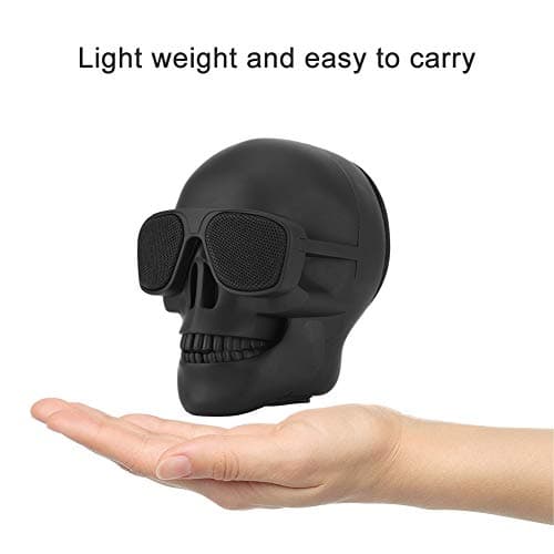 Ruiqas Enceinte Bluetooth en Forme de tête de Mort - Mini Haut-Parleur Portable sans Fil Bluetooth stéréo