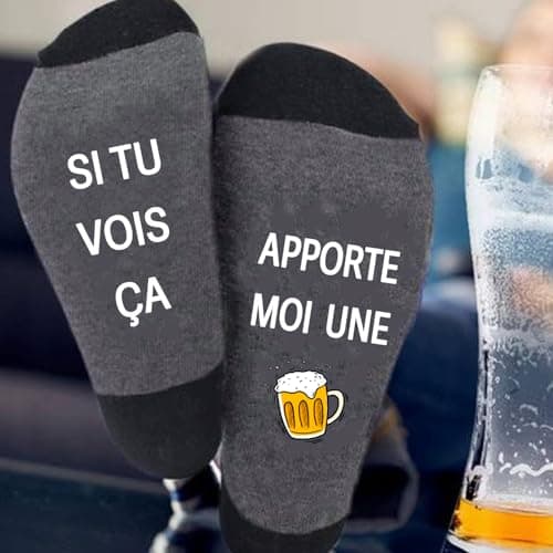 Chaussettes Homme Rigolote Chaussettes Drôles Chaussettes Amusantes Fantaisie Cadeaux Nouveauté pour Homme Cadeau Papa Amie Famille Fête des Pères