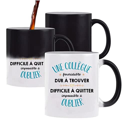 Planetee Mug magique Formidable Collègue | Idée Tasse Cadeau Travail Boulot Métier Départ Retraite Collègue