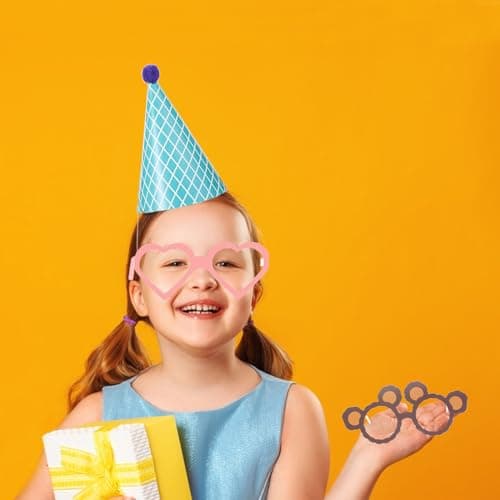 Kit Chapeau Anniversaire Enfant, 33 Pièces Chapeau de Couronne D'anniversaire con Sifflet Colorées et Lunettes de Fête, Chapeau de Fête d'anniversaire en Papier Pour Adultes Enfant