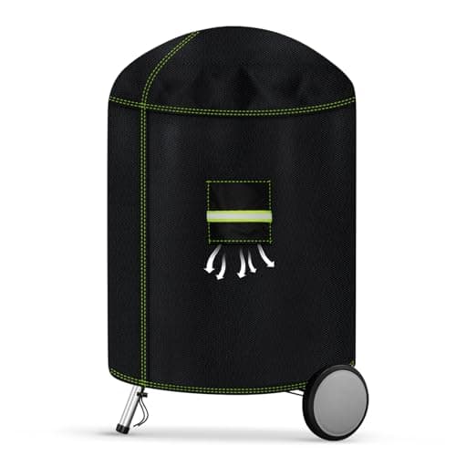 Housse Barbecue Exterieur, VDISRR Housse Bâche de Protection Résistante de 600D Oxford Housse Plancha Ø77 x 90 cm Anti-Vent/Anti-UV/Antipoussière/Anti-l'eau