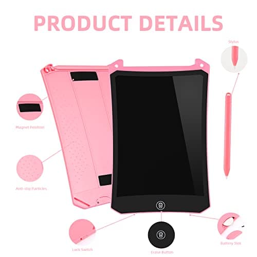 PINKCAT Tablette Dessin Enfant 8,5 Pouces, 2 Pièces Tablette à Dessiner Effaçable Portable Tablette D'écriture LCD Colorée Cadeau Bebe Garcon Fille Jouet Enfants 1 2 3 4 5 6 7 8 Ans