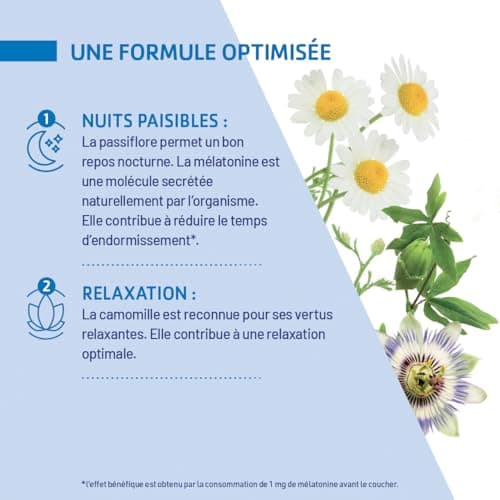 JUVAMINE Expert'Nature Sommeil Mélatonine Passiflore Camomille 60 Gélules