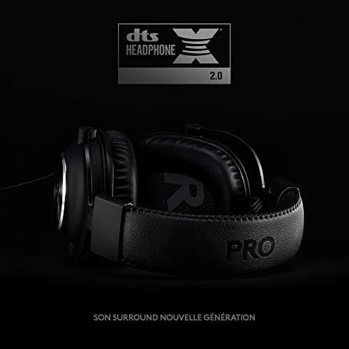 Logitech G PRO X Casque filaire gamer Over-Ear avec Micro BLUE VO!CE, DTS Headphone:X 7.1, Transducteurs PRO-G 50mm, Son Surround 7.1 pour Gaming Esport, PC/PS/Xbox/Nintendo Switch - Noir