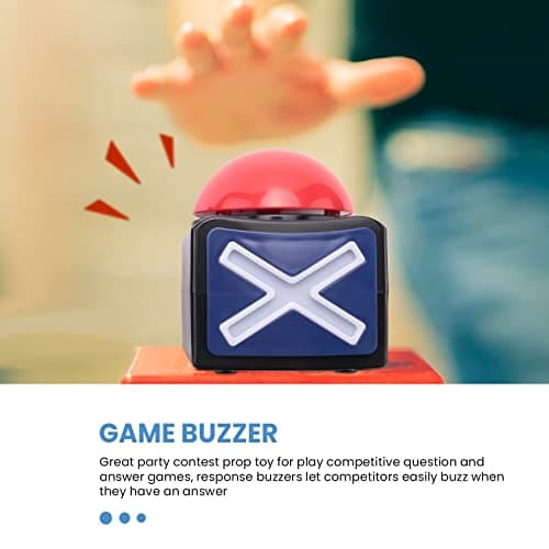 Exogio 2 Pcs Bouton de Réponse de avec lumière et Son d'alarme, Réducteur de Stress, Jouet de Décompression, Buzzer Game Show Buttons pour Quiz en Classe, Trivia Quiz Got Talent et Family Feud