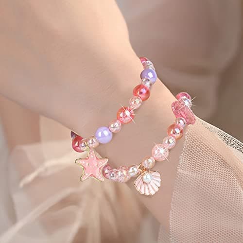 WuikerDuo Perles Pour Enfants,Perles Pour Bracelet Enfant,DIY Bracelets Colliers De Perles Bijoux Faire Des Perles Colorées Pour Les Filles