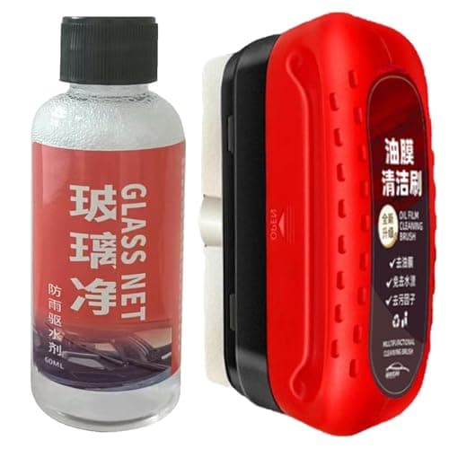 Film Oléophobe Pour Vitres D'automobiles | 120ml Automotive Oil Film Cleaning Brush | Dissolvant De Film D'huile De Verre Automobile | Brosse De Nettoyage De Film D'huile Automobile Multifonctionnelle