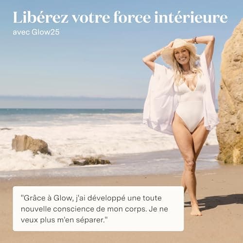 Poudre de collagène Glow25® [450g] - L'original - Collagène premium hydrolisé pur - Peptides de type 1 et 3 - Solubilité parfaite - Collagene naturel
