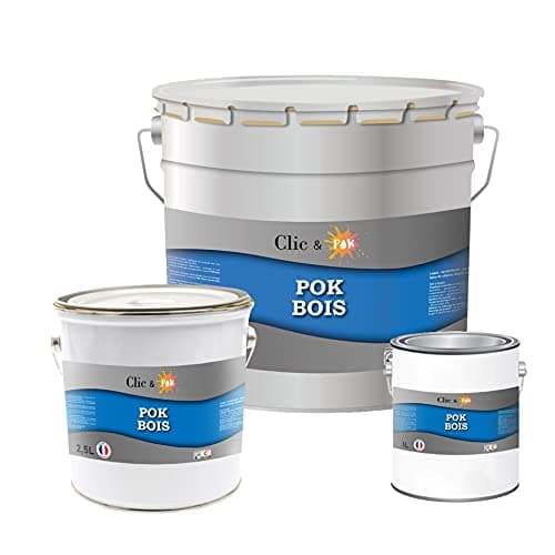 ICOPEINT POK BOIS : Peinture Bois glycéro microporeuse intérieur extérieur 2,5L - RAL 7016 Gris anthracite