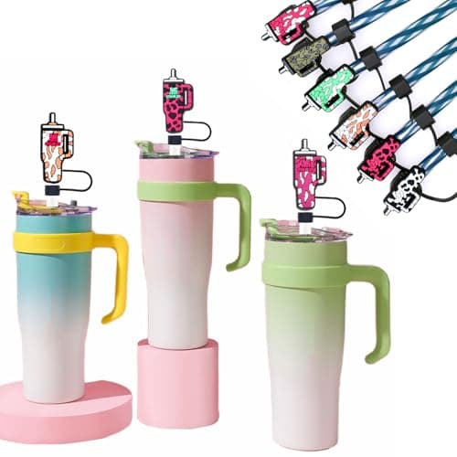 6pcs Stanley Cup Kit d'accessoires pour Tasse, Couvercles de Paille pour Tasse Stanley, 9-10 mm, Anti-Poussière, Couvre Paille Réutilisables en Silicone pour Accessoires de Gobelet Stanley Cup