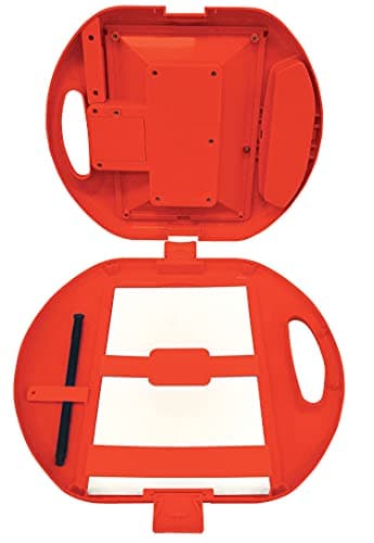 Lexibook- Miraculous Projecteur à Dessins, 4 tampons, 10 modèles, écran Lumineux, 1 Stylo Inclus, Jouet Artistique et créatif pour Filles et garçons, Rouge/Noir, CR310MI