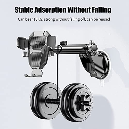 Bnimtm 3 en 1 Support Téléphone Voiture Rotation à 360° Universel Support Portable Voiture Auto pour Pare-Brise Compatible avec iPhone Samsung Huawei LG etc.