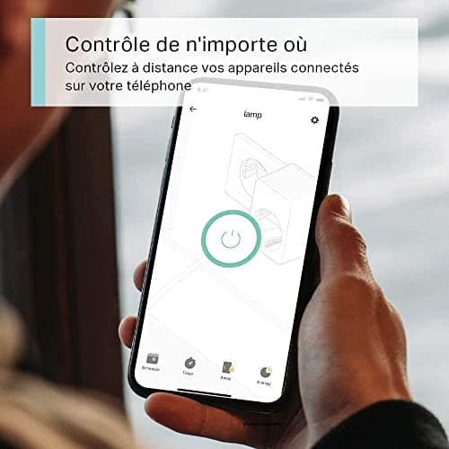 Tapo Prise Connectée WiFi, Prise Intelligente compatible avec Alexa et Google Home, 10A Type E, Contrôler le radiateur, la cafetière, la lampe à distance, aucun hub requis, Tapo P100(FR) 1 Pack