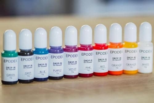 EPODEX® Drop-In Colorant semi-transparent | 16 couleurs | pour résines époxy | Réduction de quantité